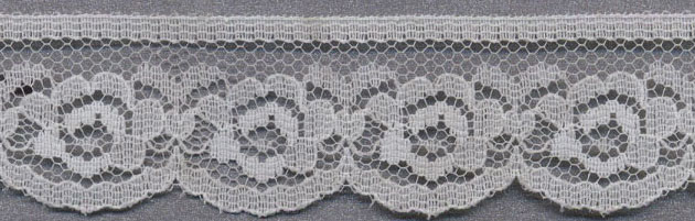 1" Poly Flat Raschel Lace-Mint