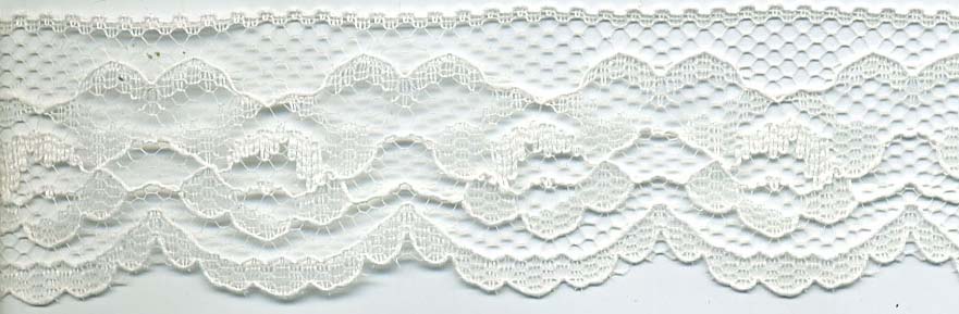 1.25" Poly Flat Raschel Lace-Ivory