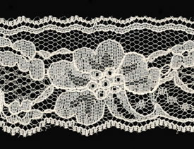 1.875" Poly Flat Raschel Lace-Ivory