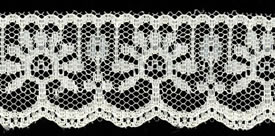 1.125" Poly Flat Raschel Lace-Ivory