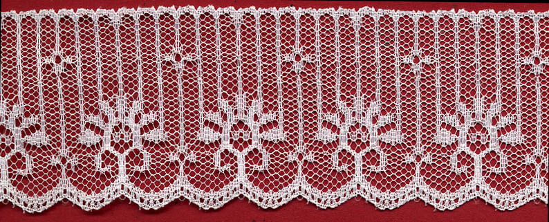 1.875" Poly Flat Raschel Lace-Ivory