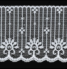 2.75" Poly Flat Raschel Lace-White