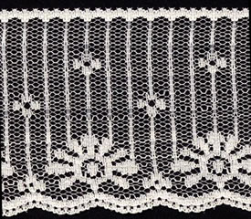 2.75" Poly Flat Raschel Lace-Ivory