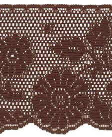 3+3/4" Poly Flat Raschel Lace-Brown