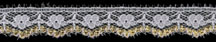 <font color="red">IN STOCK</font><br>5/8" Poly/Lurex Edge Lace-White/Gold