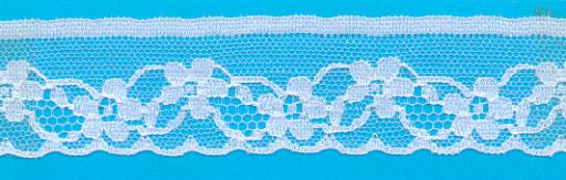 1+3/16" Nylon Raschel Edge Lace-White