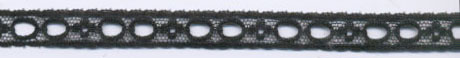 1/2" Nylon Beading Lace-Black