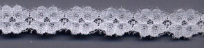 3/8" Nylon Galloon Lace-White