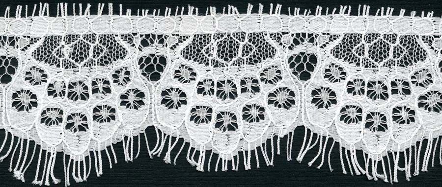 1.5" Straight Edge Lace-Raw White<>Chantilly / Eyelash Lace