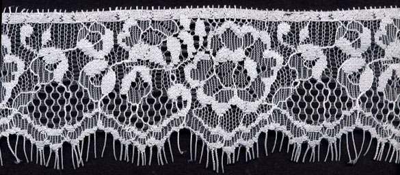 2" Straight Edge Lace-Raw White<>Chantilly / Eyelash Lace