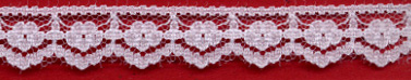 9/16" Poly Edge Lace-White