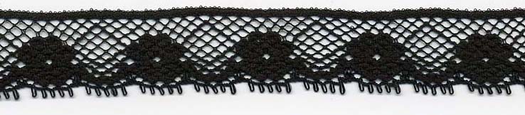 3/4" Poly Edge Lace-Black