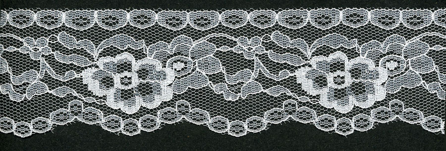 2.5" Poly Edge Lace-White