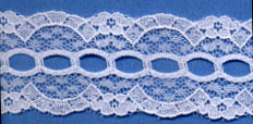 1.18" Poly Beading Lace-White