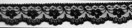 1" Poly Edge Lace-Black