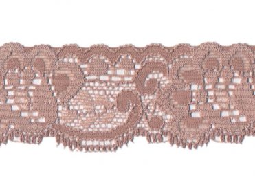 <font color="red">IN STOCK</font><br>1+1/4" Stretch Lace Edge-Taupe