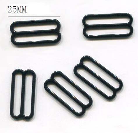 1" (25mm) Nylon Coated Slider-Black