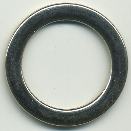 <font color="red">IN STOCK</font><br>1+3/8" Flat O-Ring (1" ID)-Nickel