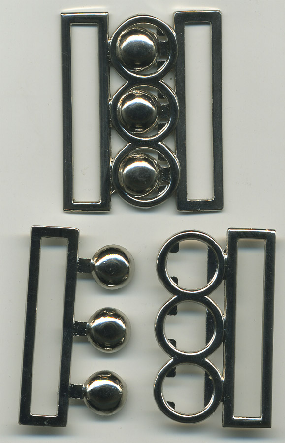 <font color="red">IN STOCK</font><br>1+1/2" Slot Hook & Eye Buckle-Nickel<br>(2-piece set)