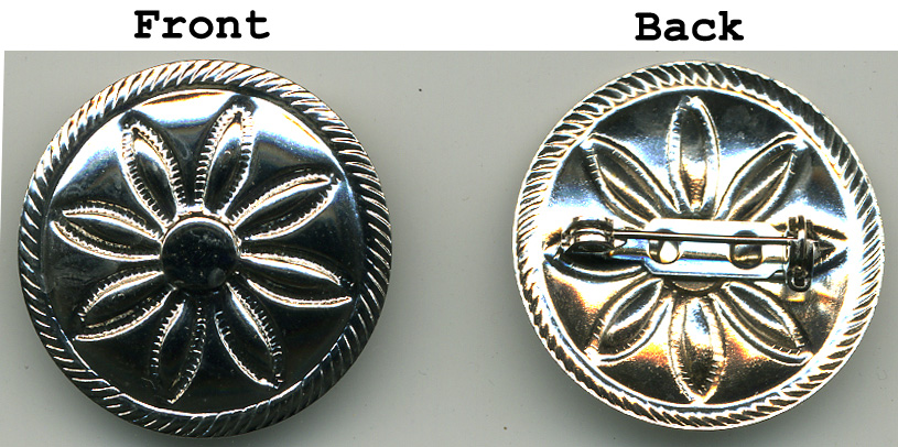 1.25" Daisy Pin Concho-Nickel