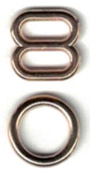 <font color="red">IN STOCK</font><br>1/4" Metal O-Ring & Slider Set-Gold