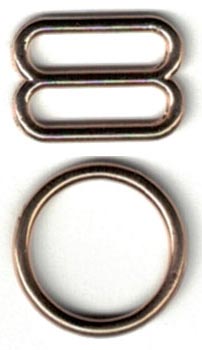 <font color="red">IN STOCK</font><br>3/8" Metal O-Ring & Slider Set-Gold