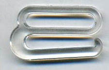 <font color="red">IN STOCK</font><br>3/4" Plastic "S" Bra Hook-Clear