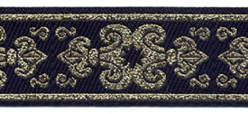 <font color="red">IN STOCK</font><br>1" Double Fleur De Lis-Black Gold