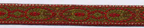 <font color="red">IN STOCK</font><br>9/16" Konta Oval Pattern-Red Mustard Olive Gold