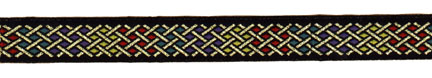 <font color="red">IN STOCK</font><br>5/8" Cross Stitch-Black Gold Multi