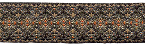 <font color="red">IN STOCK</font><br>1+1/8" Paderu Pattern-Black Gold Multi