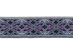 <font color="red">IN STOCK</font><br>7/8" Metallic Interweave Web Pattern-Lilac Purple Silver