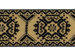 <font color="red">IN STOCK</font><br>1+1/2" Metallic Sultan Needlepoint-Gold Black