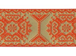 <font color="red">IN STOCK</font><br>1+1/2" Metallic Sultan Needlepoint-Gold Orange