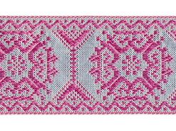 <font color="red">IN STOCK</font><br>1+1/2" Metallic Sultan Needlepoint-Silver Pink