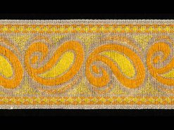 <font color="red">IN STOCK</font><br>1+1/2" Metallic Spiral Wave-White Gold Orange Yellow