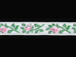 <font color="red">IN STOCK</font><br>1/2" Poly Metallic Floral Bud-White Silver Green Pink