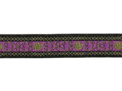 <font color="red">IN STOCK</font><br>9/16" Metallic Glyph Pattern-Black Purple Gold