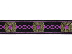 <font color="red">IN STOCK</font><br>5/8" Metallic Deco Pattern-Black Gold Purple