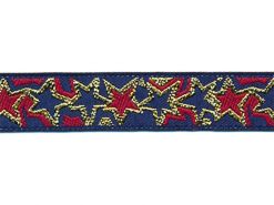 <font color="red">IN STOCK</font><br>5/8" Poly Metallic Stars-Navy Red Gold