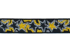 <font color="red">IN STOCK</font><br>5/8" Poly Metallic Stars-Black Yellow Silver