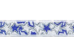 <font color="red">IN STOCK</font><br>5/8" Poly Metallic Stars-White Royal Silver