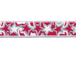 <font color="red">IN STOCK</font><br>5/8" Poly Metallic Stars-Red White  Silver