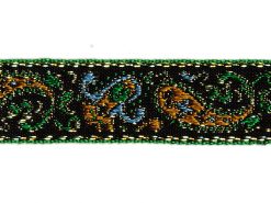 <font color="red">IN STOCK</font><br>1" Metallic Dali Pattern-Black Tangerine Copen Emerald Gold