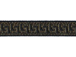 <font color="red">IN STOCK</font><br>5/8" Metallic Greek Key-Black Gold