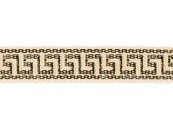 <font color="red">IN STOCK</font><br>5/8" Metallic Greek Key-Ivory Gold