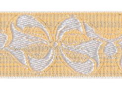 <font color="red">IN STOCK</font><br>1+5/8" Metallic Open Floral-Ivory Cream Gold