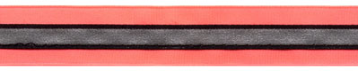 <font color="red">IN STOCK</font><br>7/8" Safety Grosgrain Reflector Tape-Coral/Black