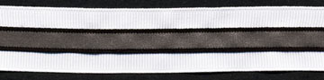 <font color="red">IN STOCK</font><br>7/8" Safety Grosgrain Reflector Tape-Black/White