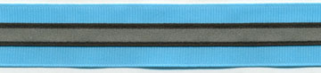 <font color="red">IN STOCK</font><br>7/8" Safety Grosgrain Reflector Tape-Aqua/Black